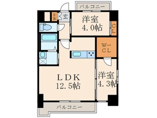 Studie小倉離宮の物件間取画像